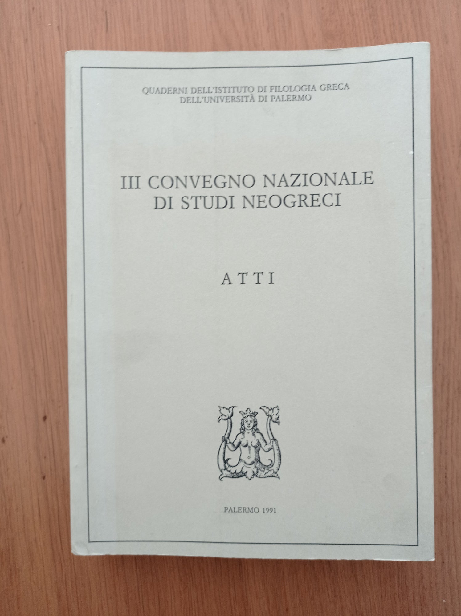 III Convegno Nazionale di Studi Neogreci - copertina