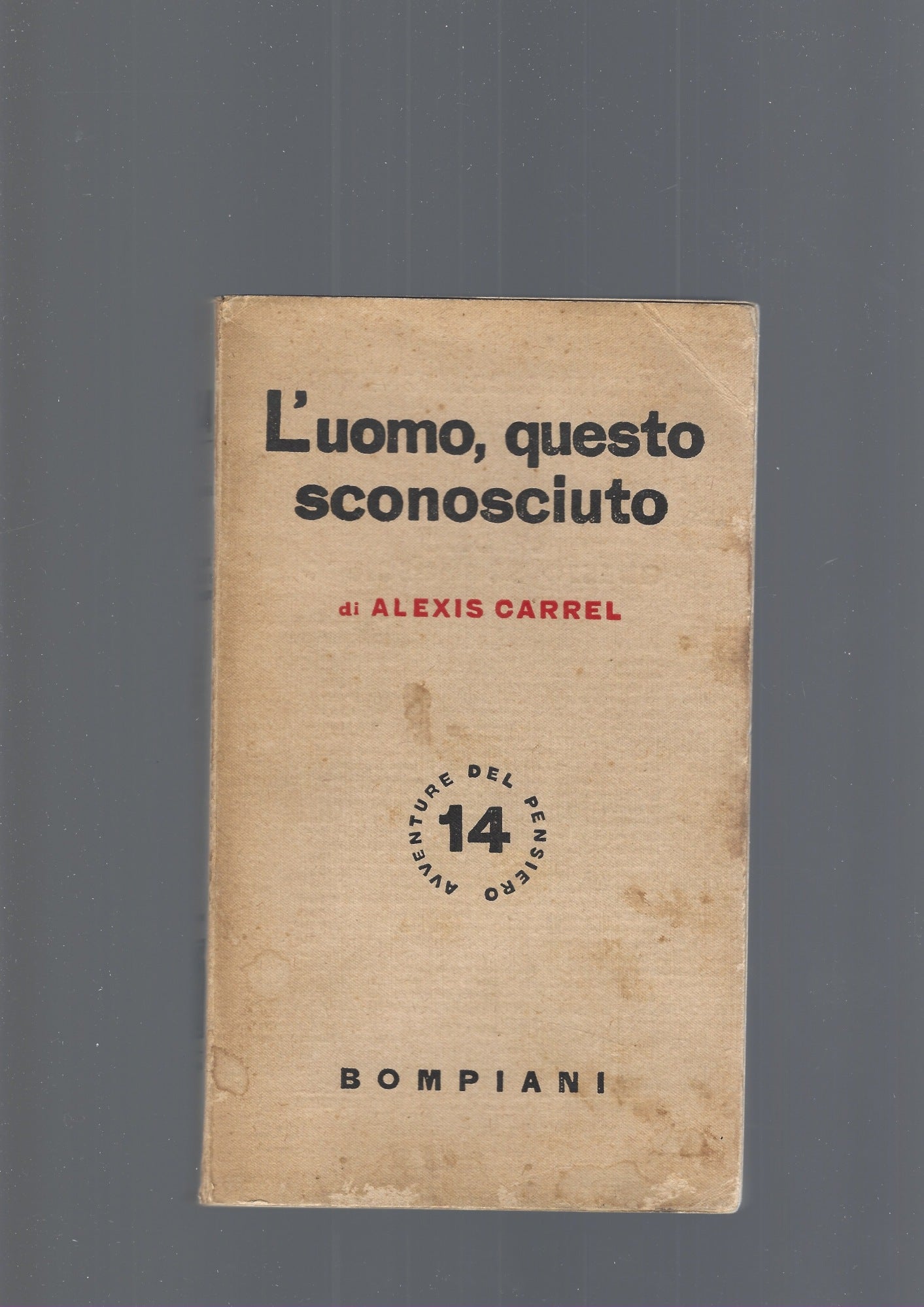L'UOMO , QUESTO SCONOSCIUTO - copertina