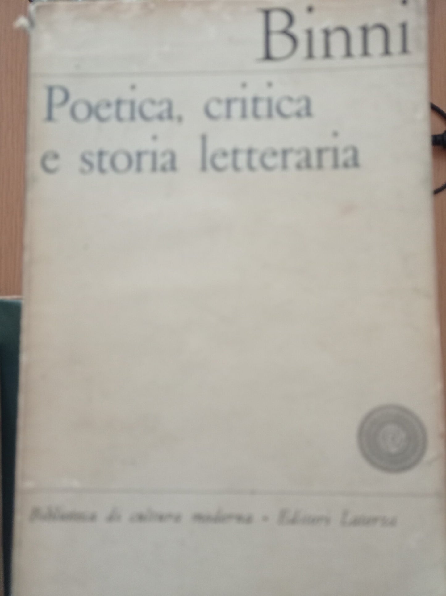 Poetica, critica e storia letteraria - copertina