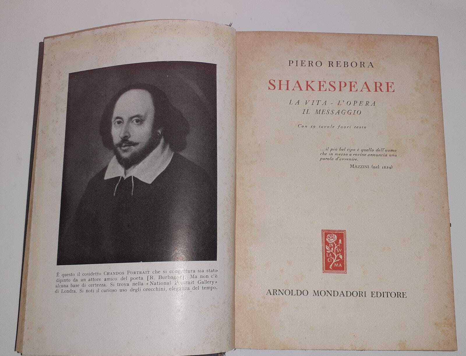 Shakespeare. La vita. L'opera. Il messaggio - copertina