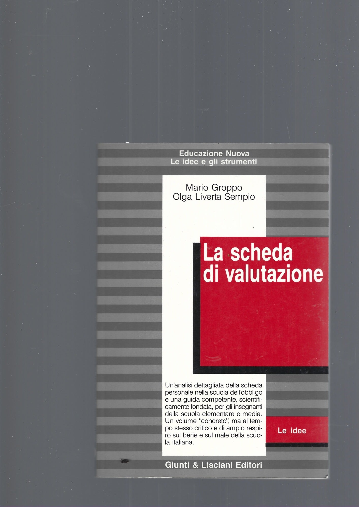 LA SCHEDA DI VALUTAZIONE - copertina
