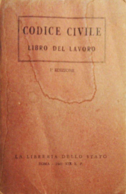 Codice civile, libro del lavoro - copertina