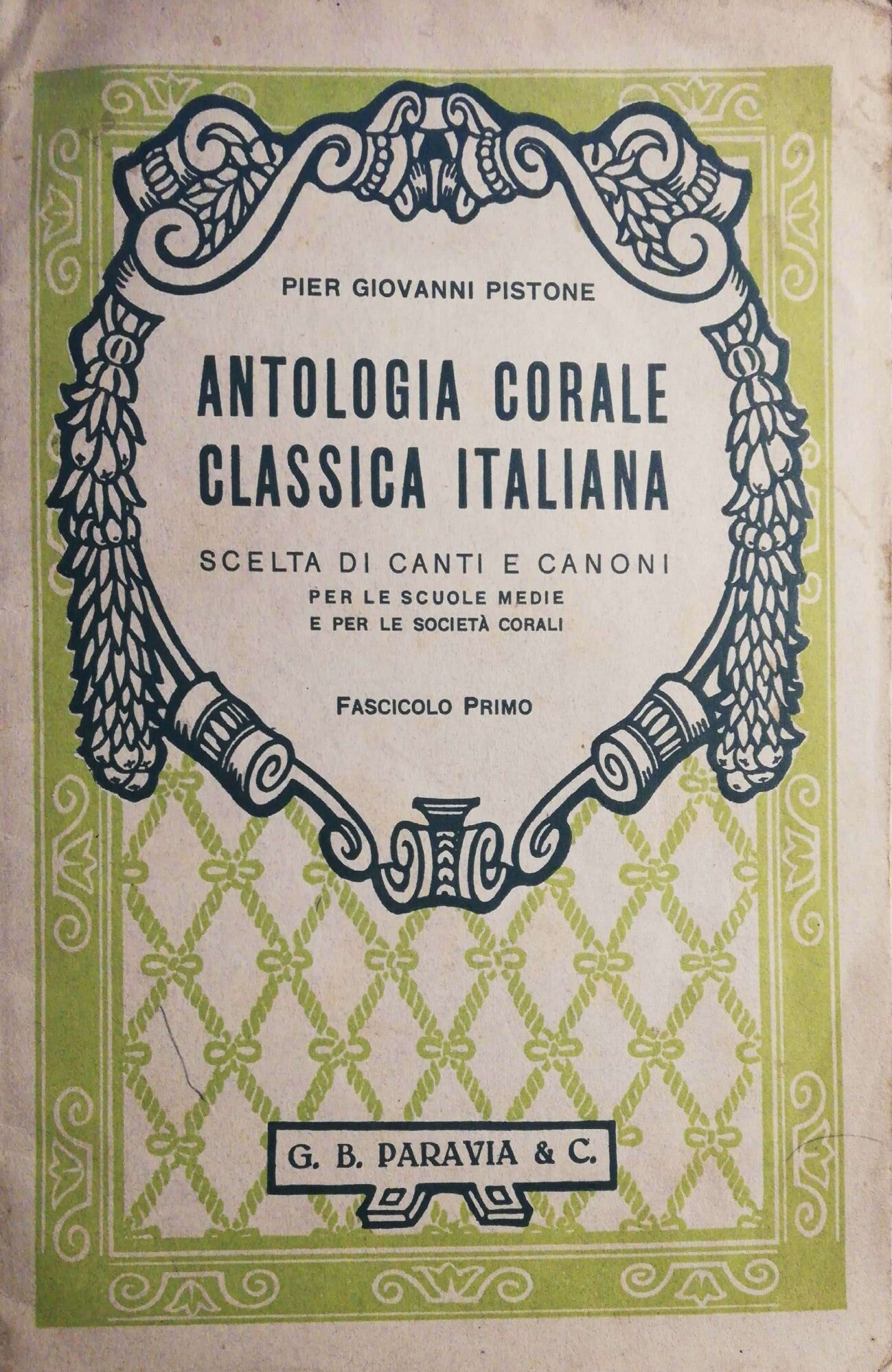 Antologia corale classica italiana - copertina