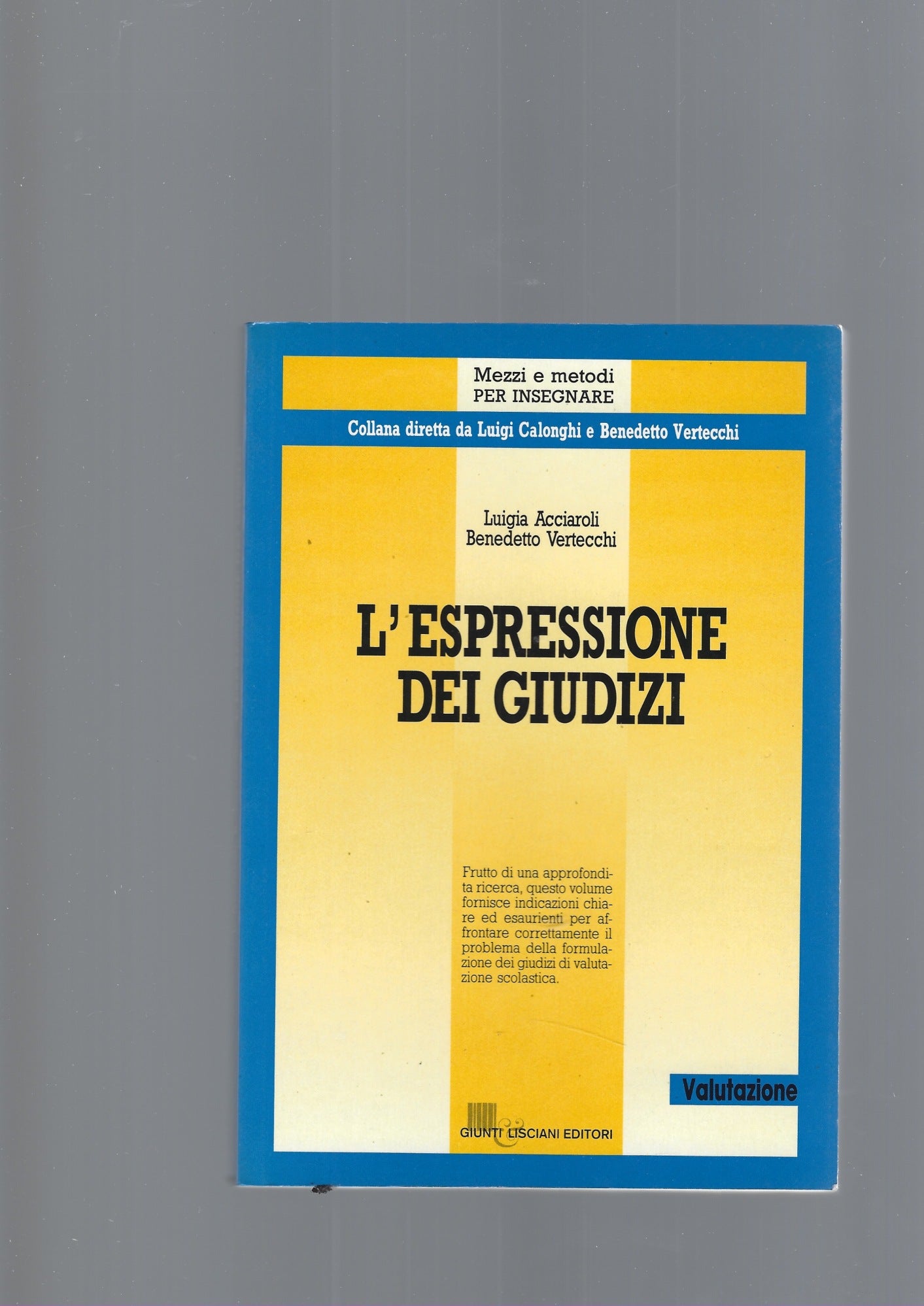L'espressione dei giudizi - copertina
