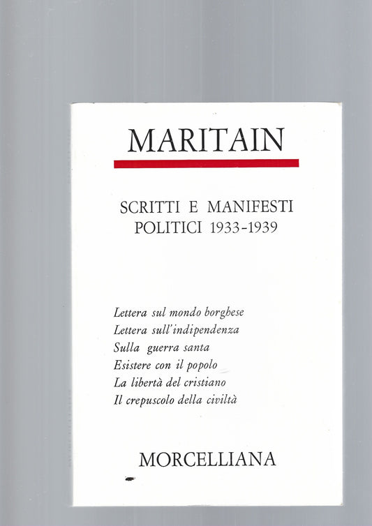 SCRITTI E MANIFESTI POLITICI - copertina