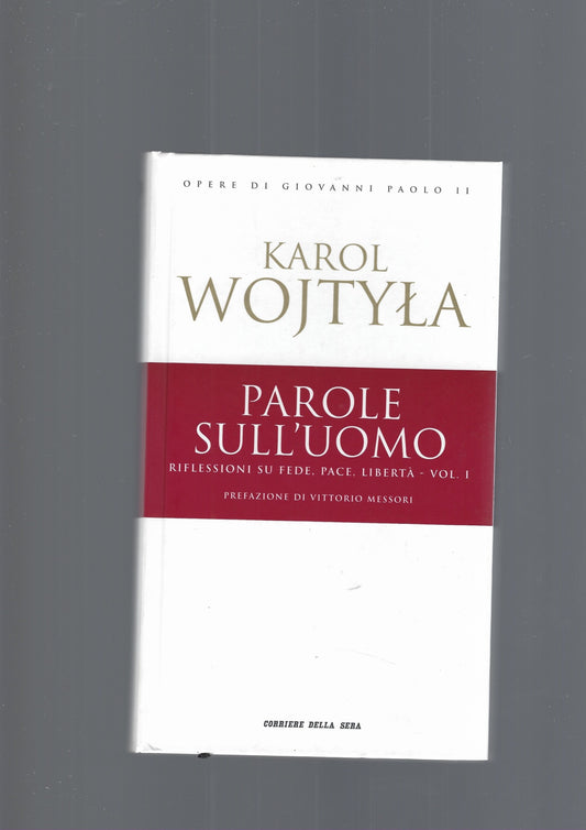 PAROLE SULL' UOMO vol. I - copertina