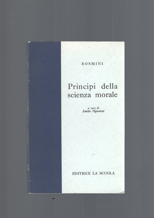PRINCIPI DELLA SCIENZA MORALE - copertina