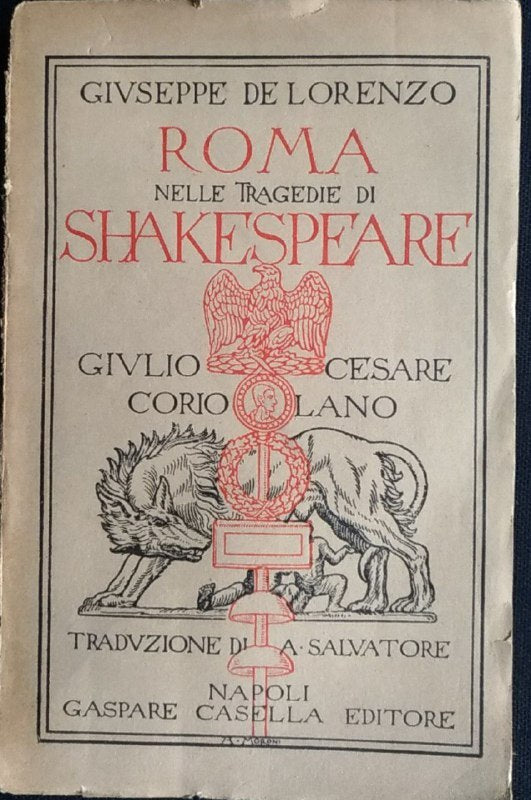 Roma nelle tragedie di Shakespeare - copertina