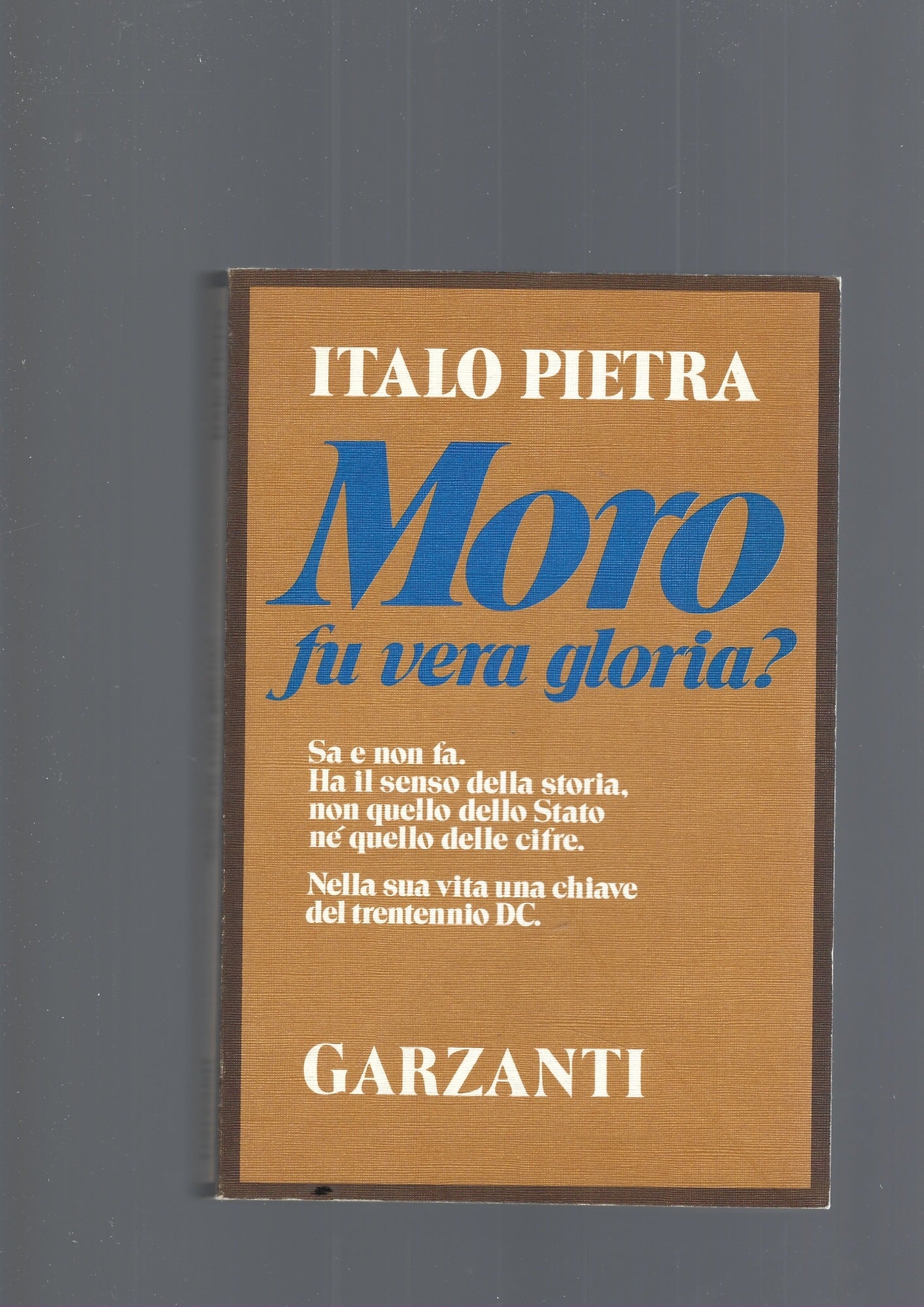 MORO FU VERA GLORIA? - copertina