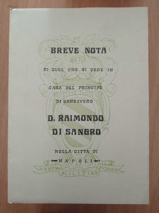 Breve nota di quel che si vede in casa del principe di Sansevero - copertina