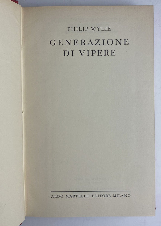 Generazione di vipere - copertina