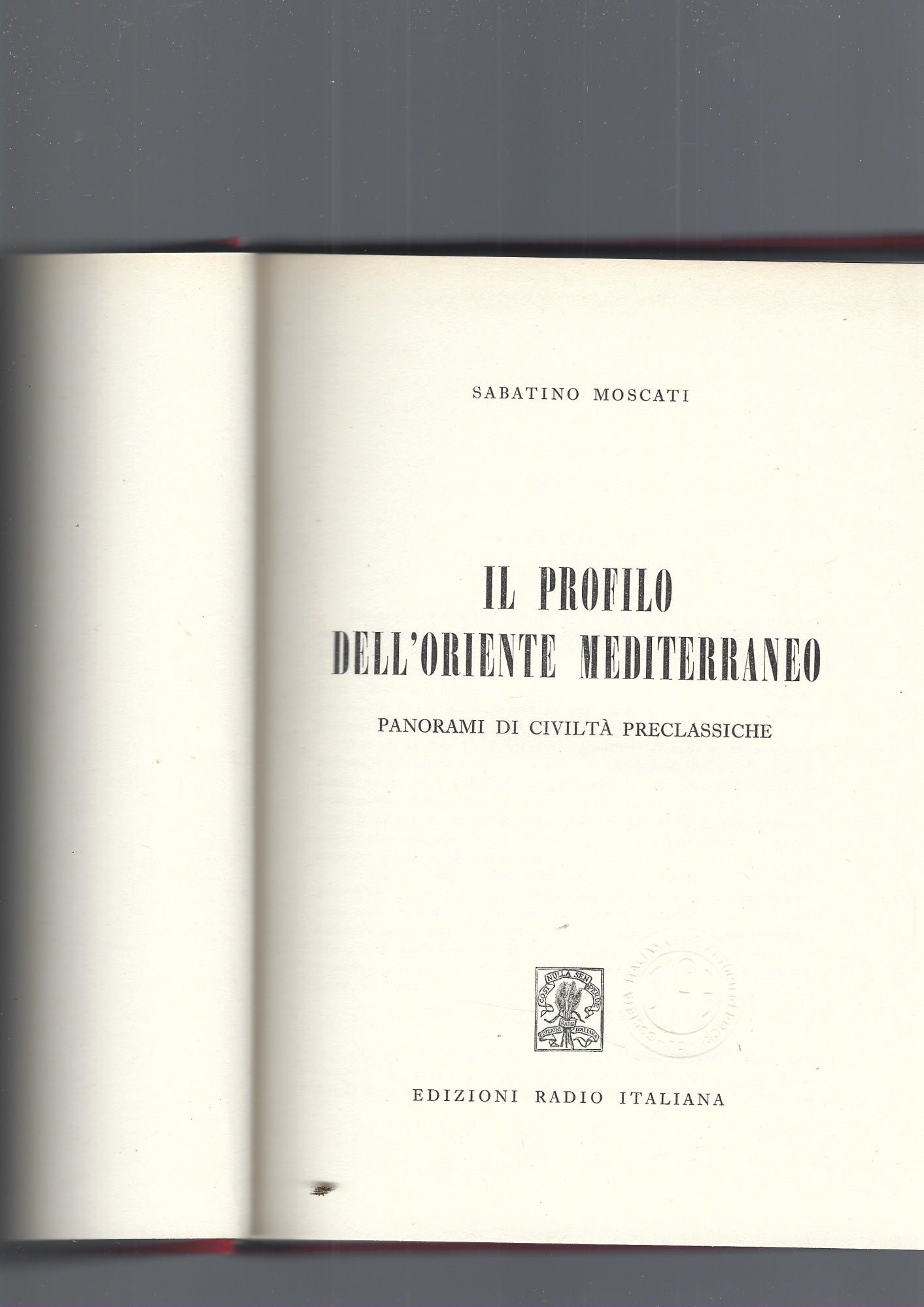 IL PROFILO DELL' ORIENTE MEDITERRANEO - copertina