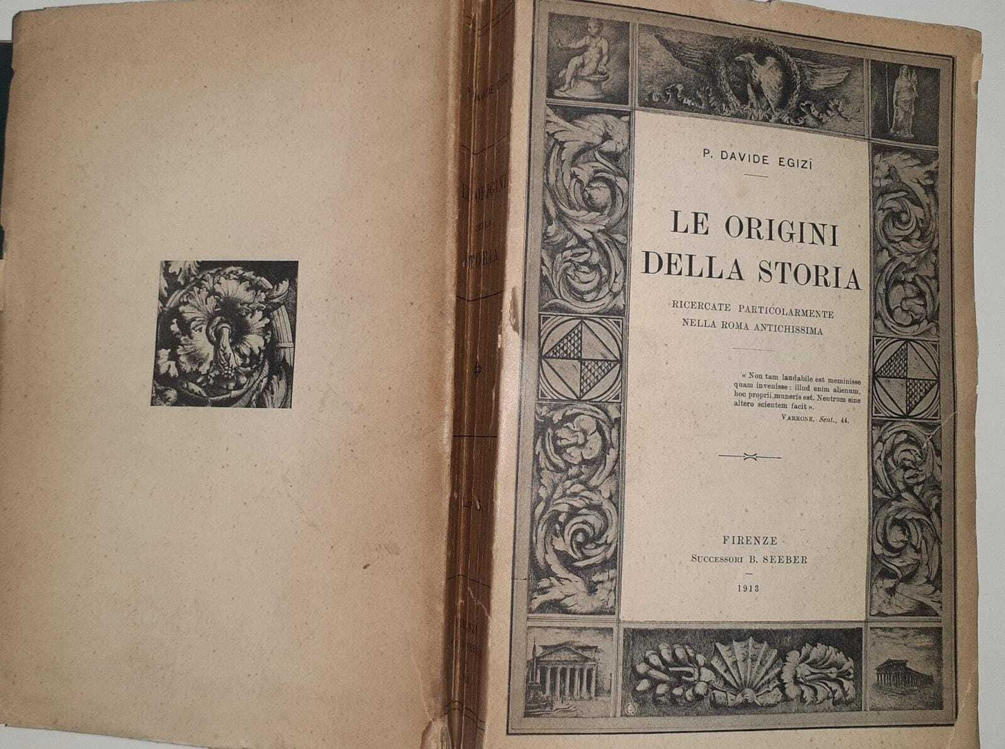 Le origini della storia ricercate particolarmente nella Roma antichissima - copertina