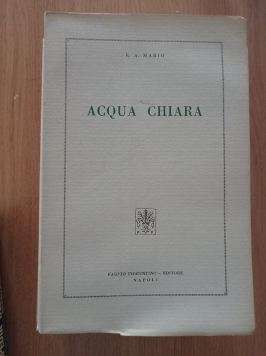 Acqua chiara - copertina