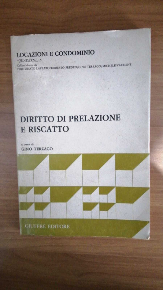 Diritto di prelazione e riscatto - copertina