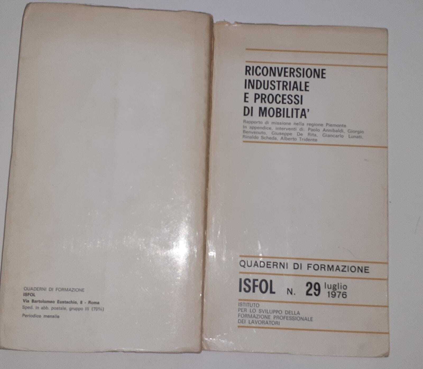 Riconversione industriale e processi di mobilità - copertina