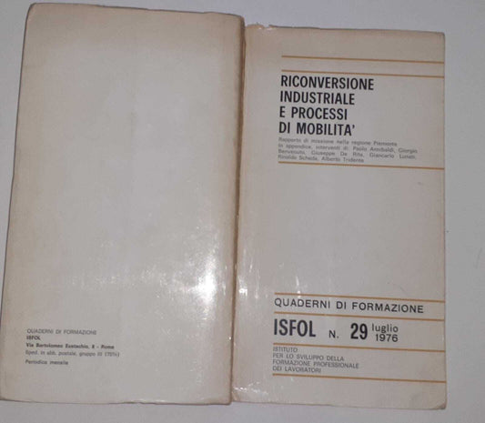 Riconversione industriale e processi di mobilità - copertina