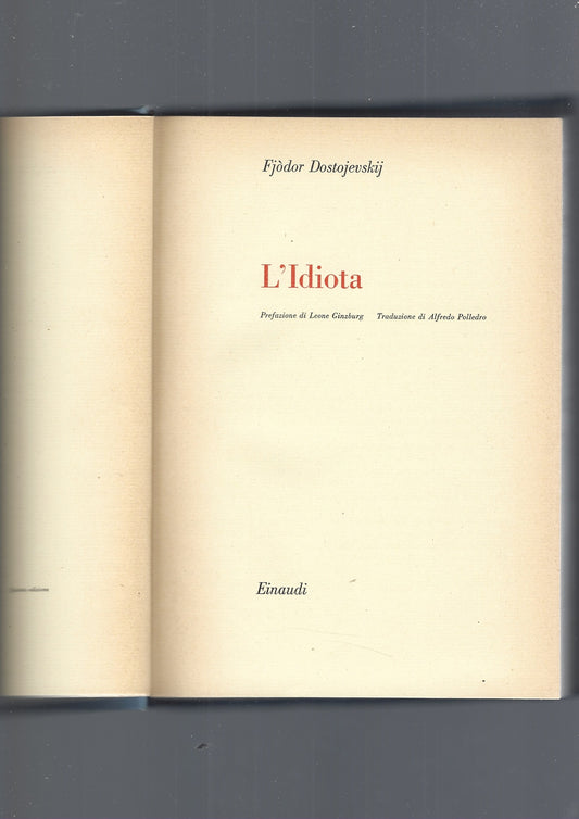 L' IDIOTA - copertina