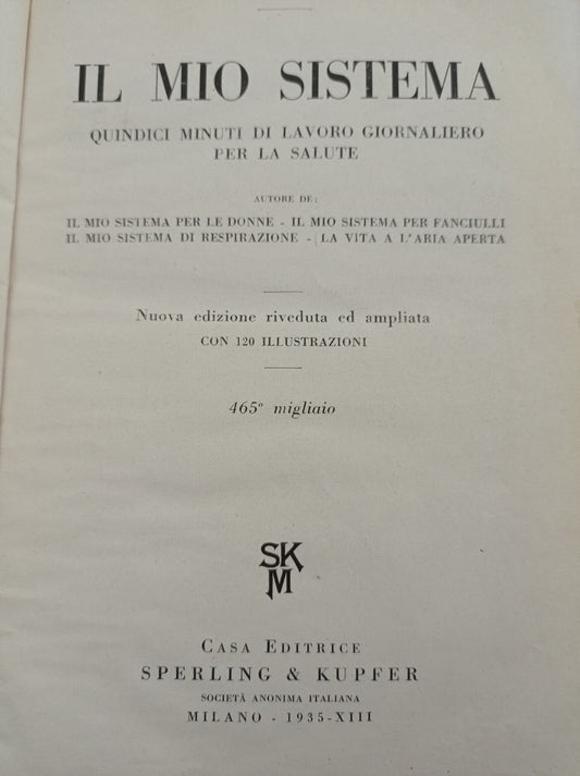 Il mio sistema - copertina