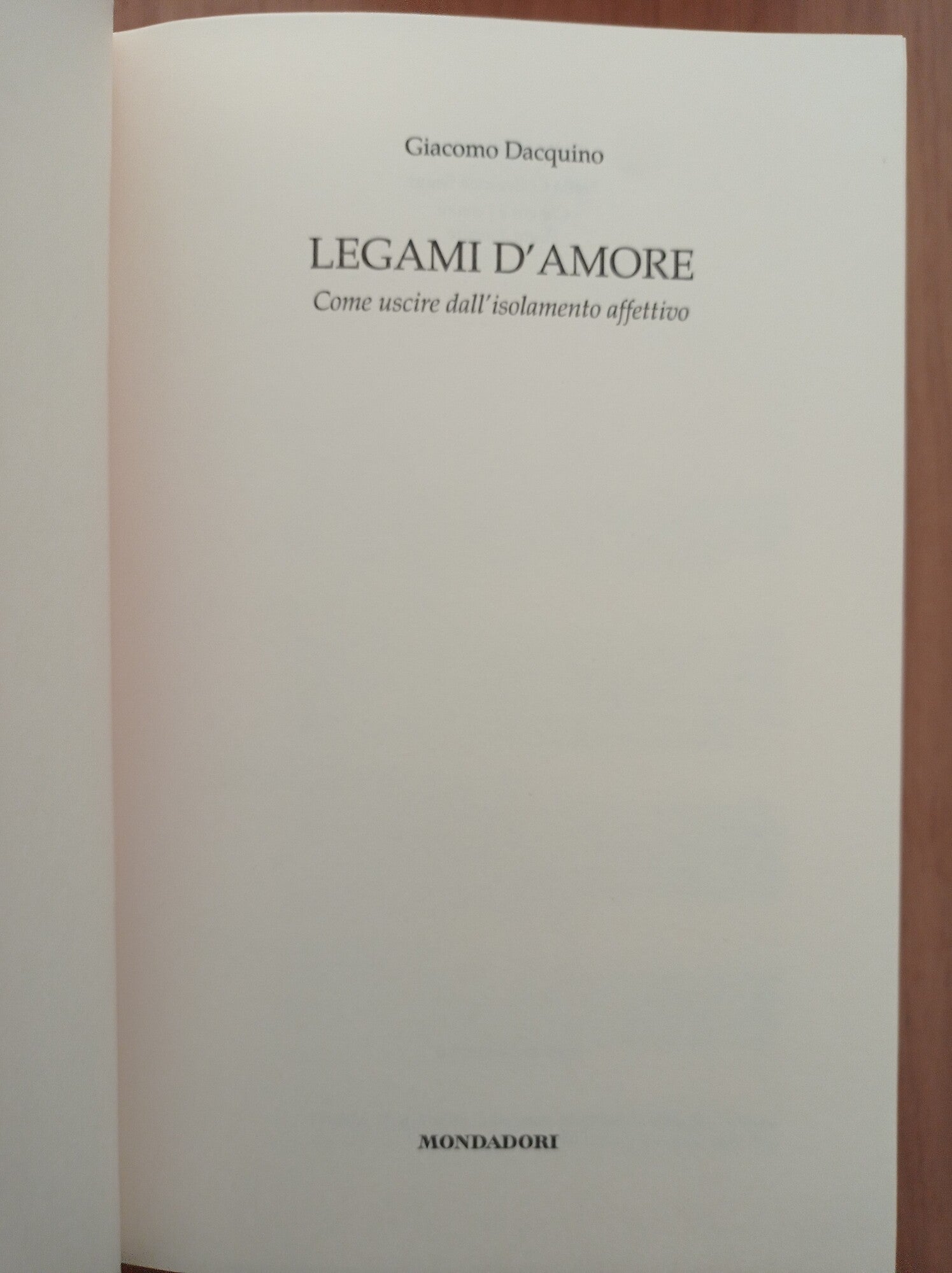 Legami d'amore. Come uscire dall'isolamento affettivo - copertina