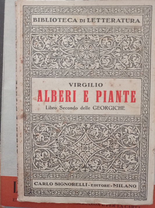 Alberi e piante Libro Secondo delle GEORGICHE - copertina