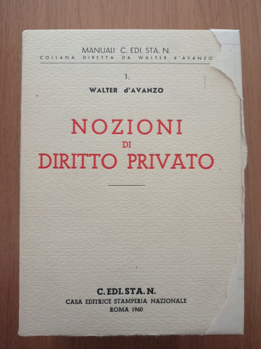 Nozioni di diritto privato - copertina