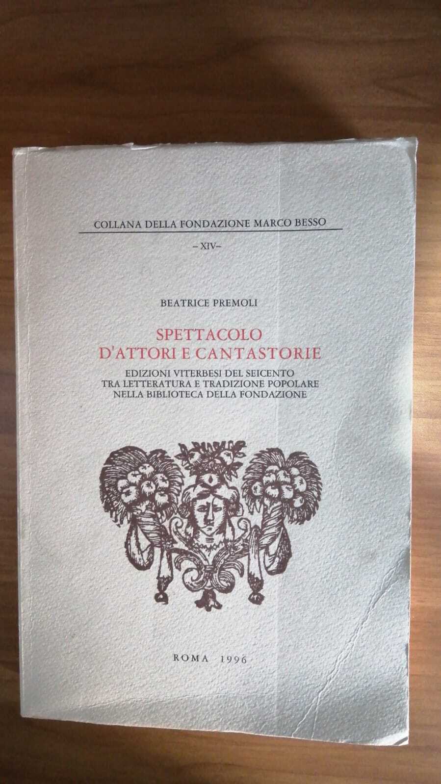 Spettacolo d'attori e cantastorie . - copertina
