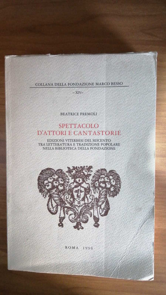 Spettacolo d'attori e cantastorie . - copertina