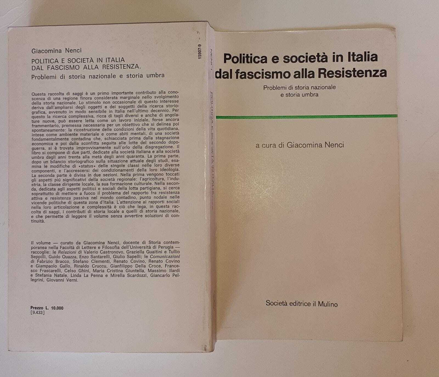 Politica e società in Italia dal fascismo alla Resistenza. Problemi di storia nazionale e storia umbra - copertina