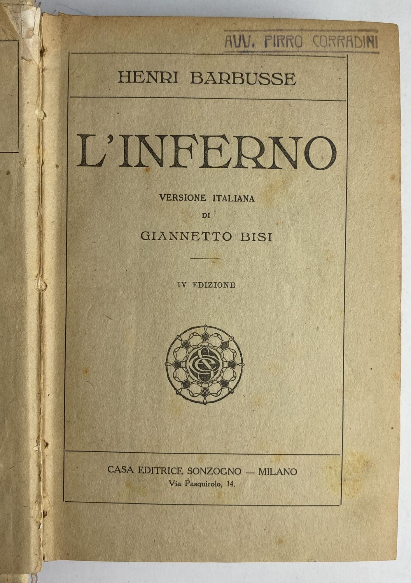 L'inferno - copertina