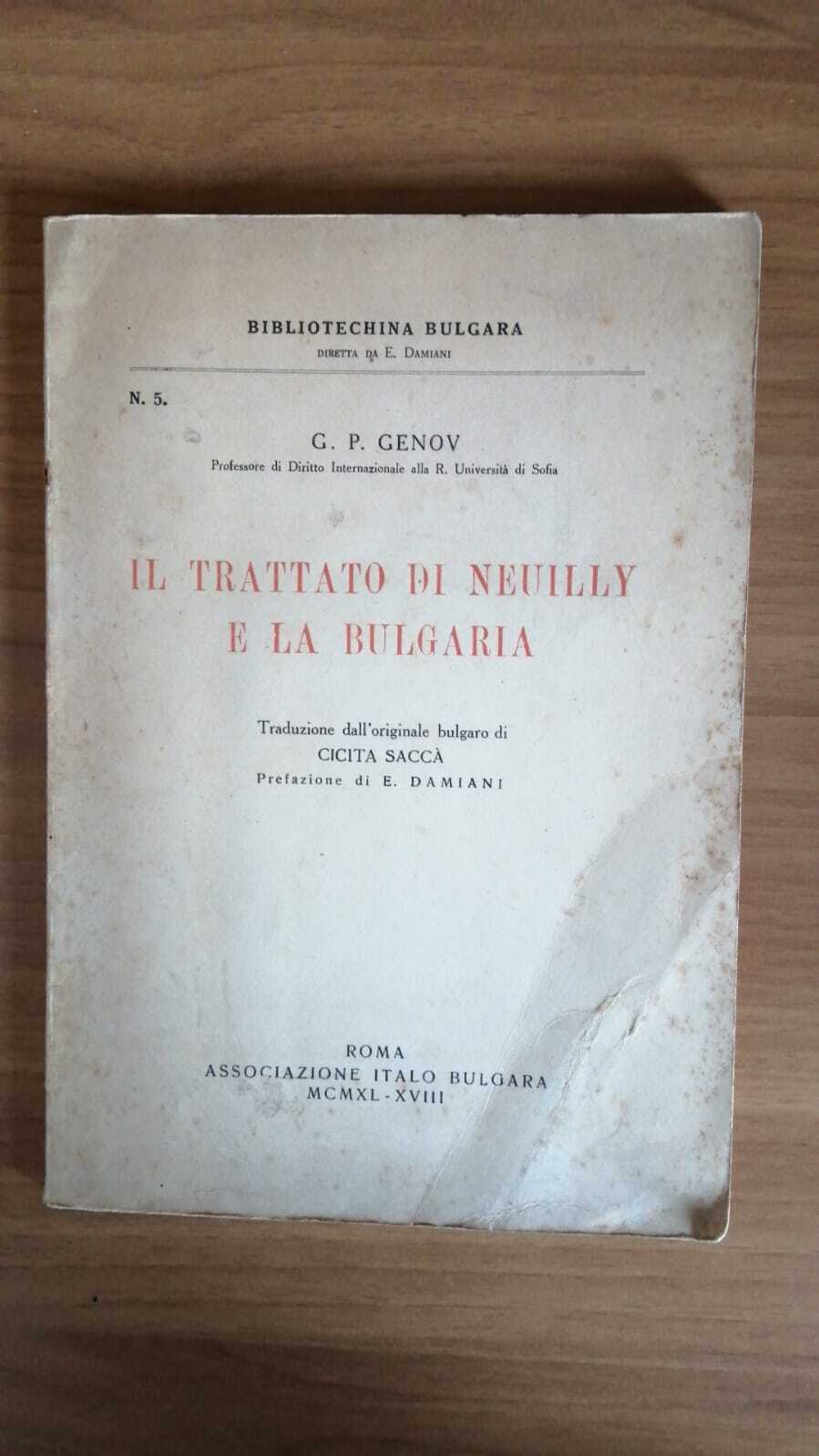 Il Trattato di Neuilly e la Bulgaria - copertina