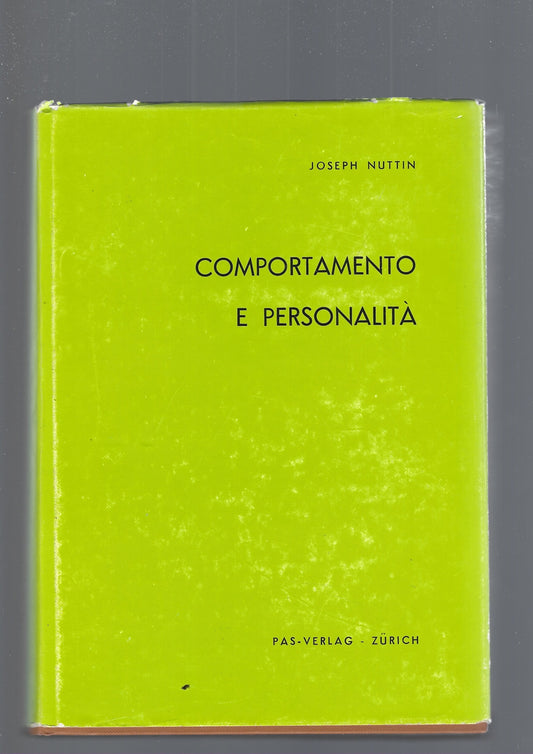 COMPORTAMENTO E PERSONALITA' - copertina