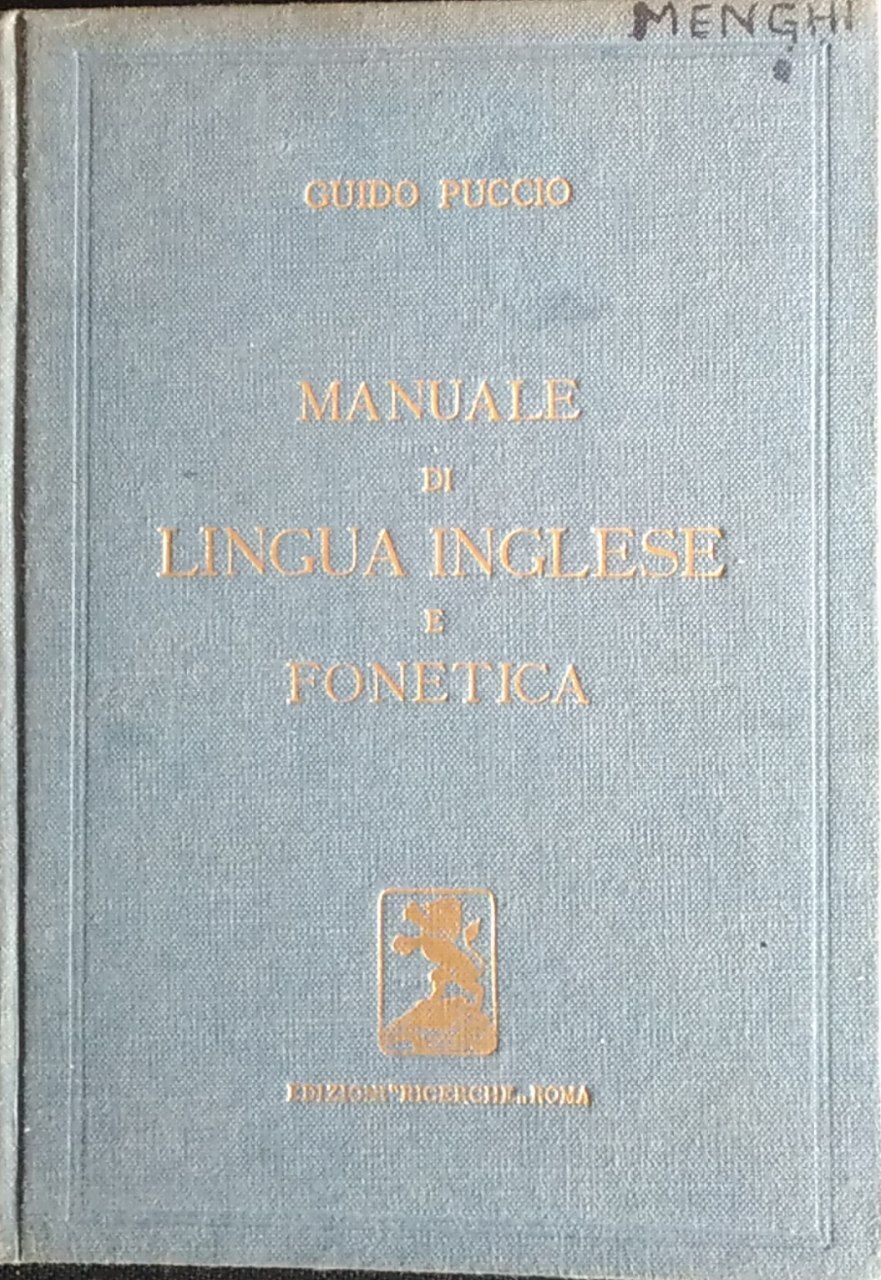 Manuale di lingua inglese e fonetica - copertina