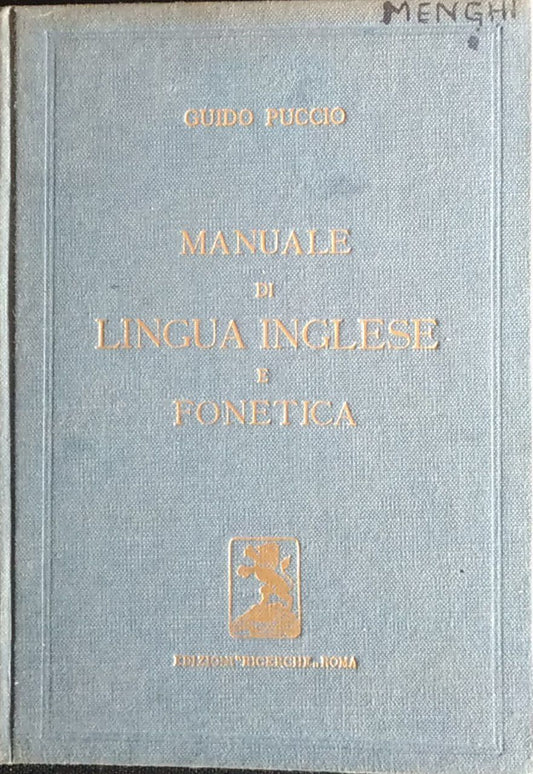 Manuale di lingua inglese e fonetica - copertina