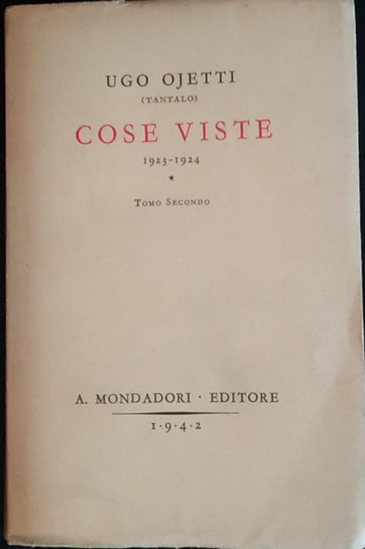Cose viste. 1923-1924 - copertina