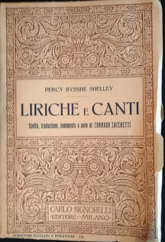 Liriche e canti. - copertina
