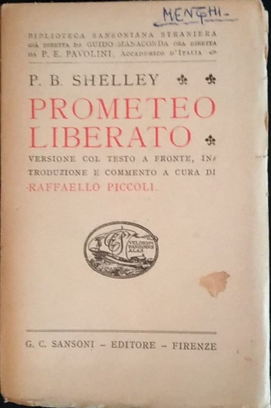 Prometeo liberato - copertina