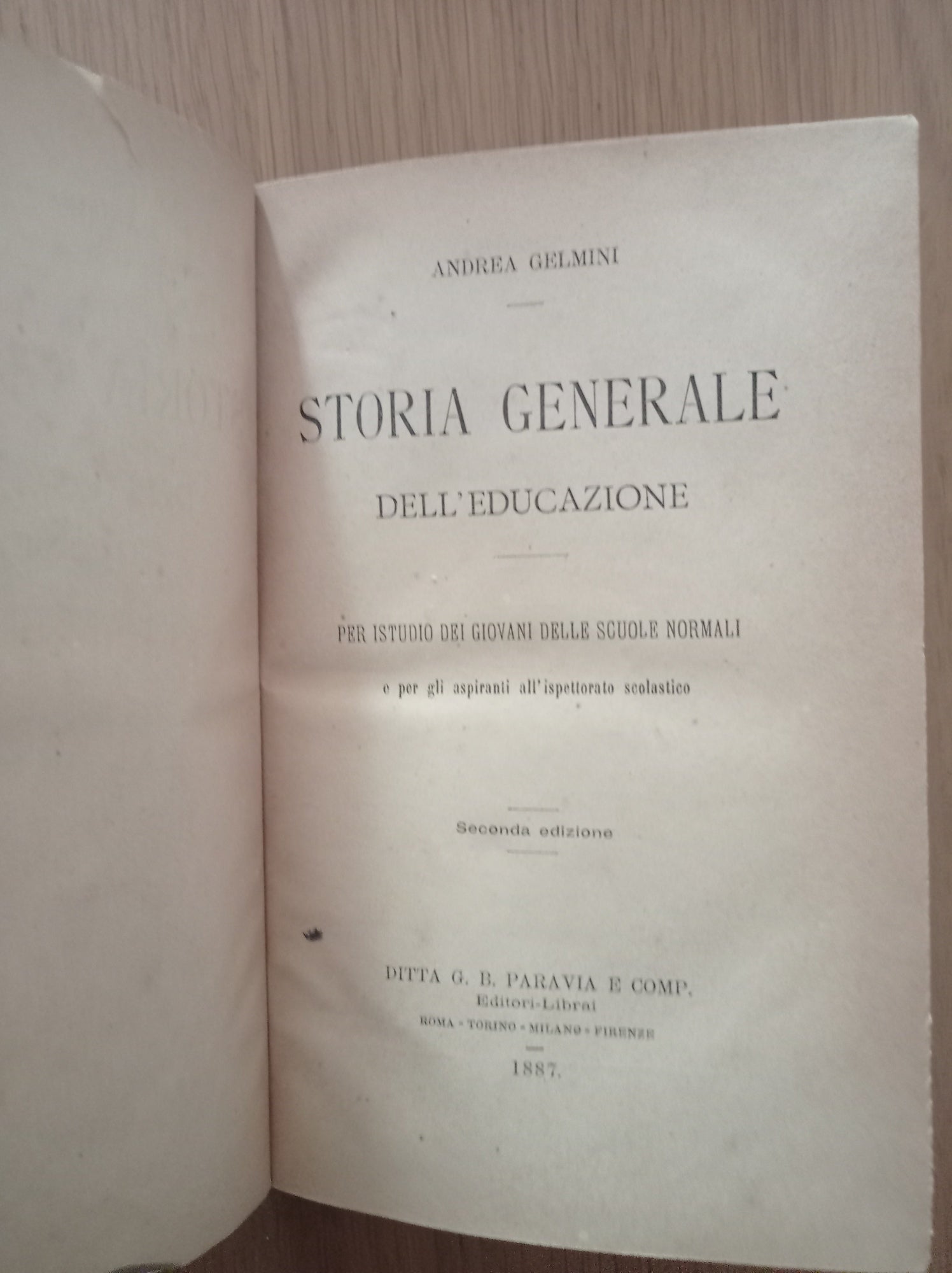 Storia generale dell'educazione - copertina