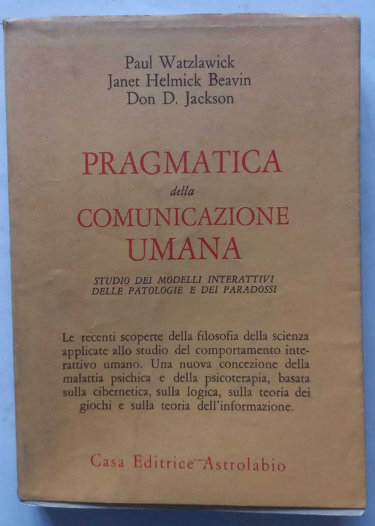 Pragmatica della comunicazione umana. - copertina