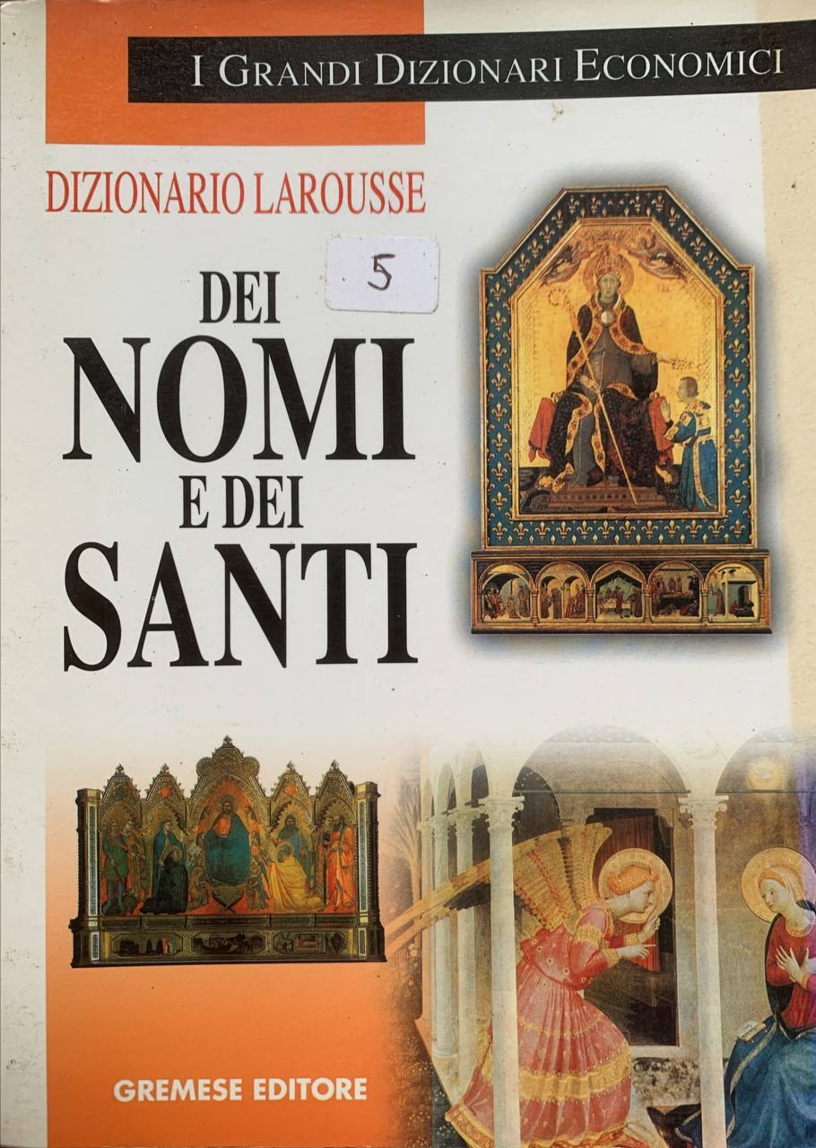 Dizionario Larousse dei nomi e dei santi - copertina