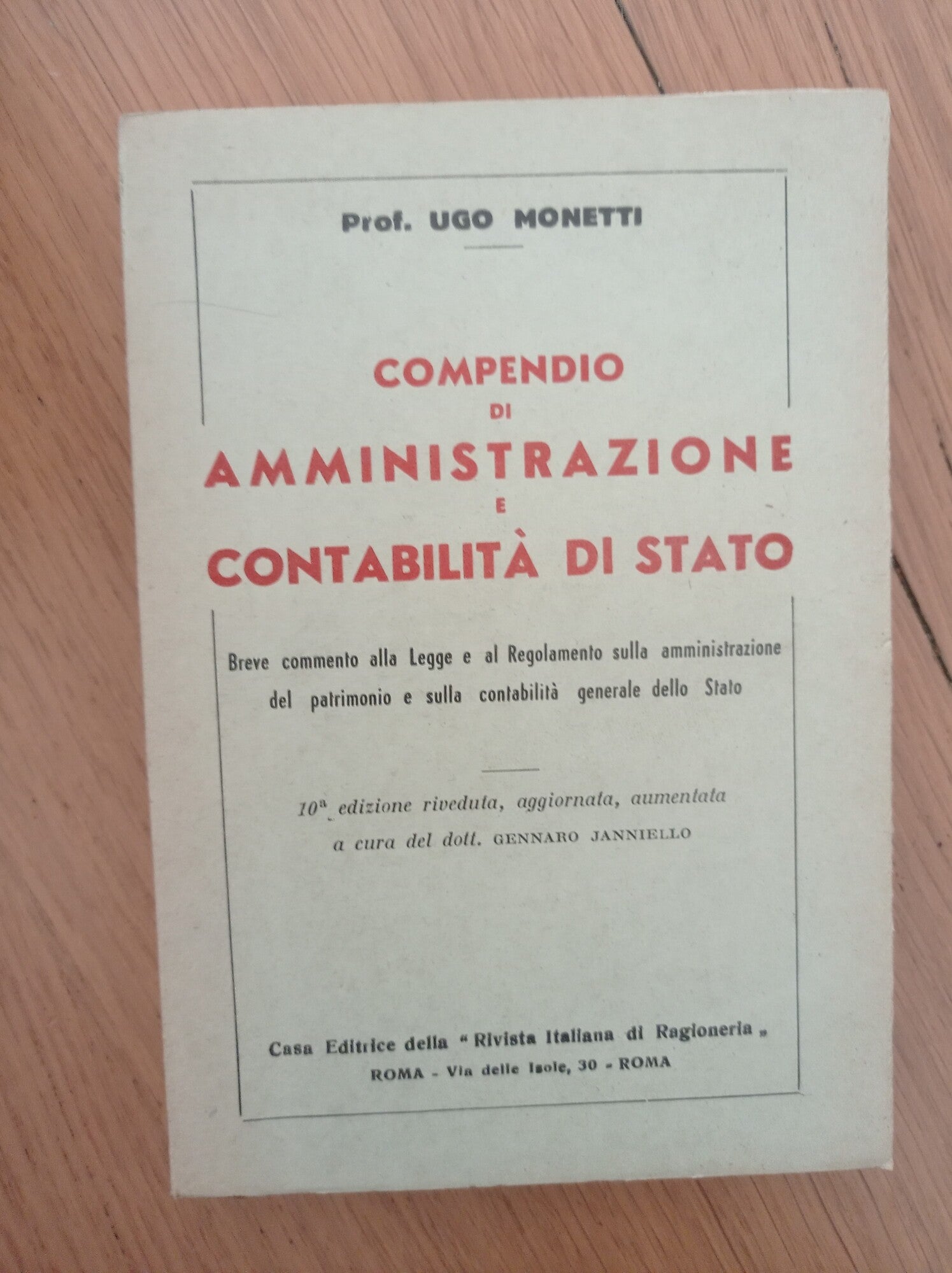 Compendio di amministrazione e contabilità di Stato - copertina