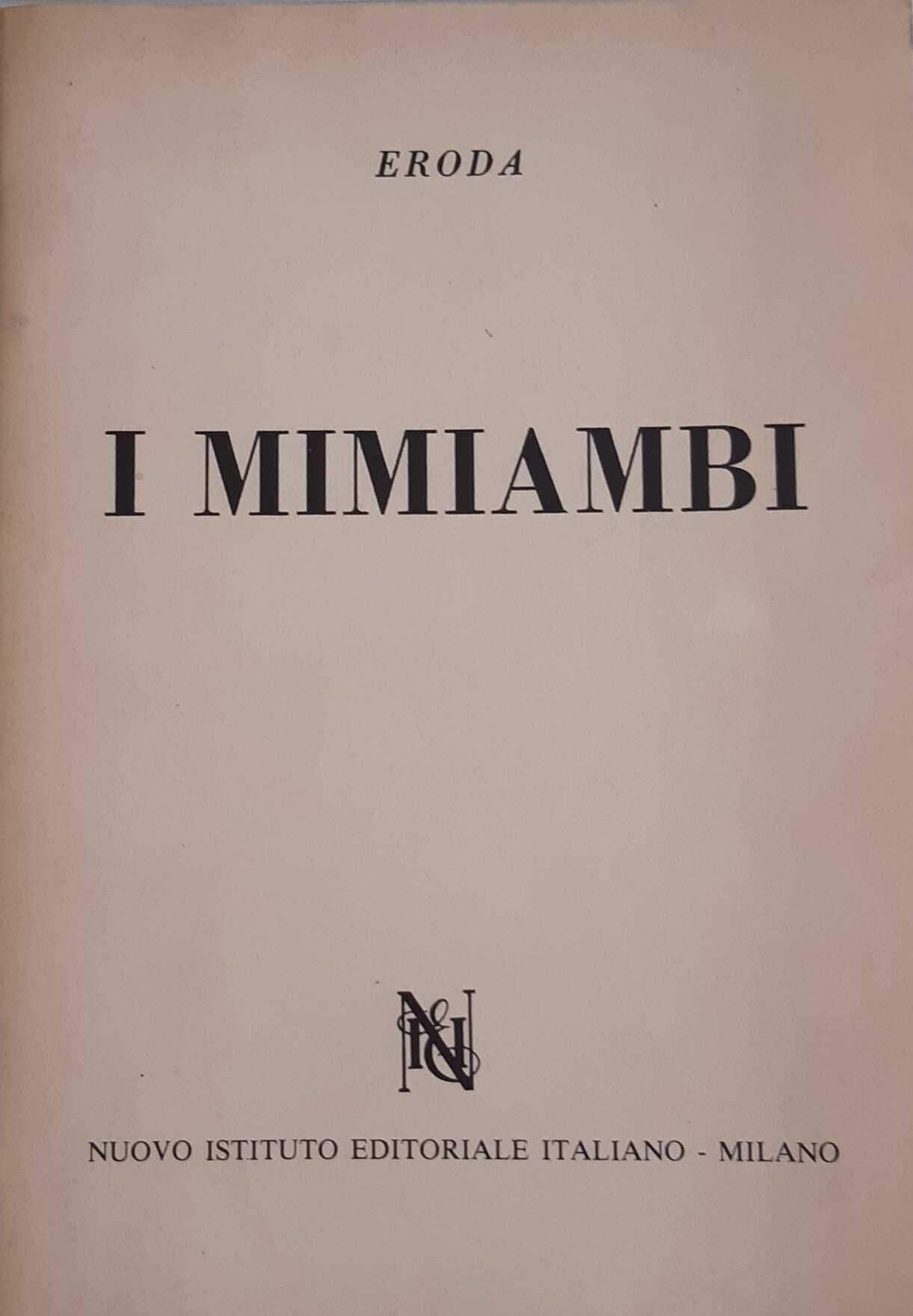 I mimiambi - copertina