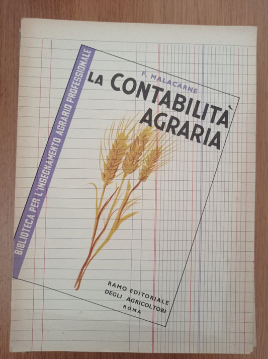 La contabilità agraria - copertina