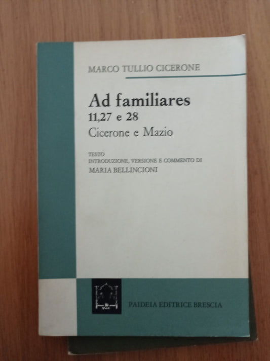 Ad familiares 11,27 e 28 Cicerone e Mazio - copertina