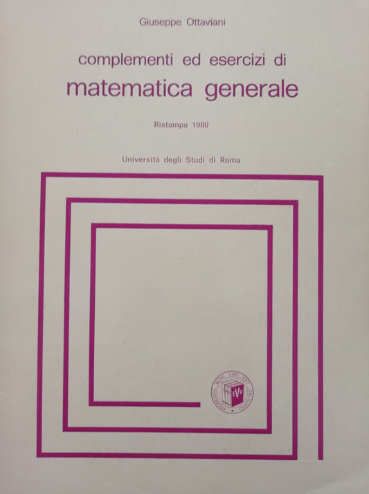 Complementi ed esercizi di matematica generale - copertina