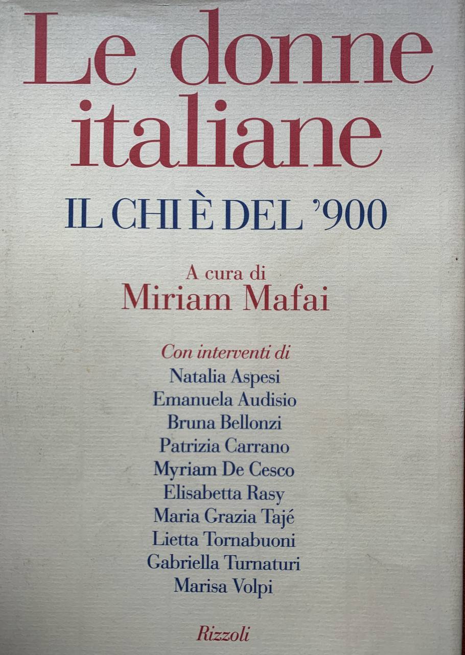 Le donne italiane. Il chi è del Novecento - copertina