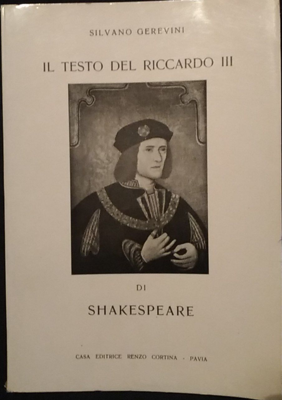 Il testo del Riccardo III - copertina
