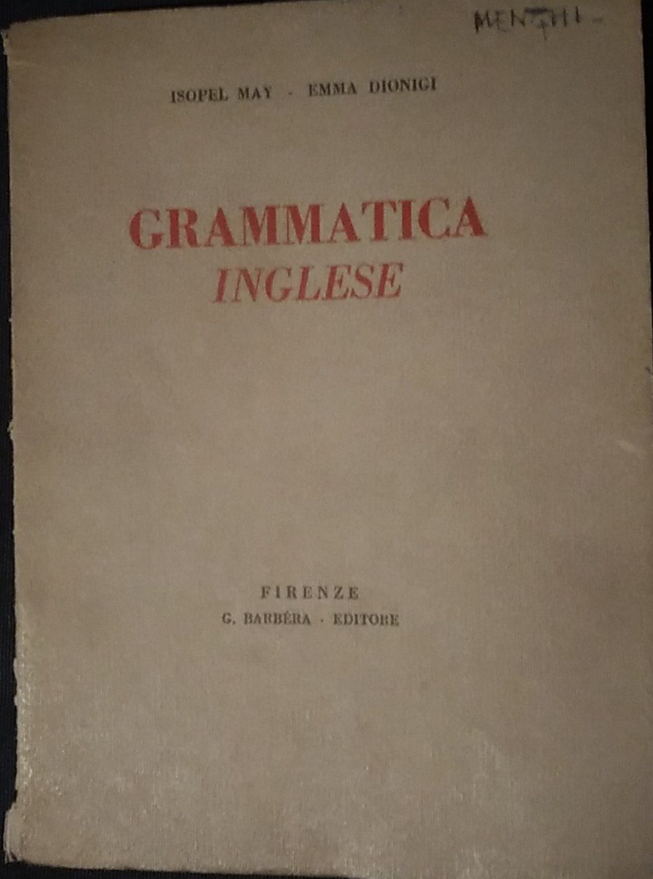 Grammatica inglese - copertina
