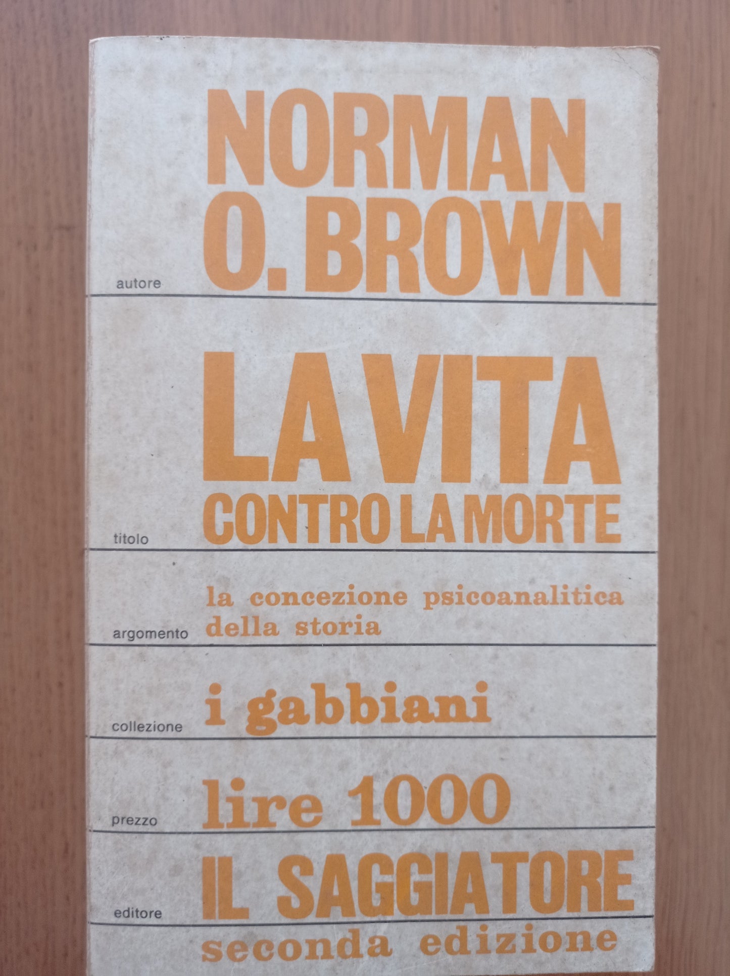 La vita contro la morte - copertina