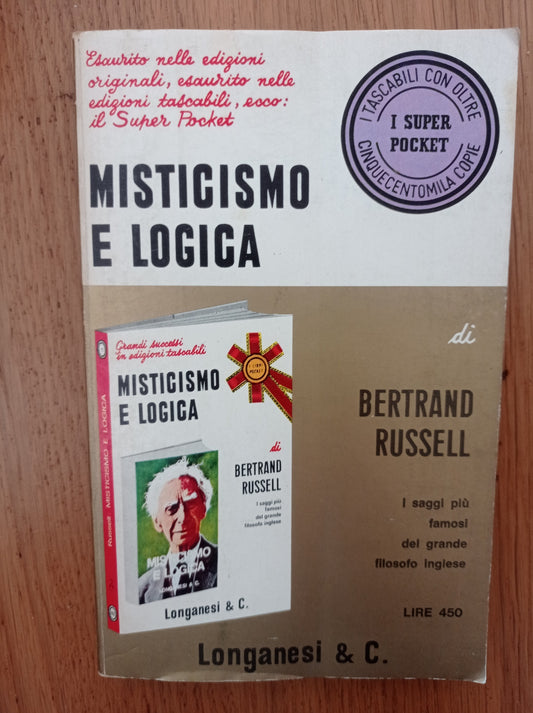 Misticismo e logica - copertina